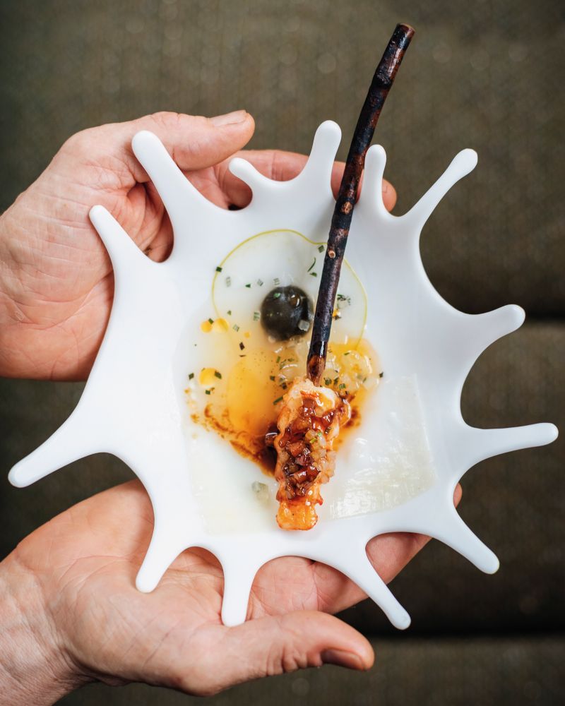 Signature Langoustine and Pork Fat Dish