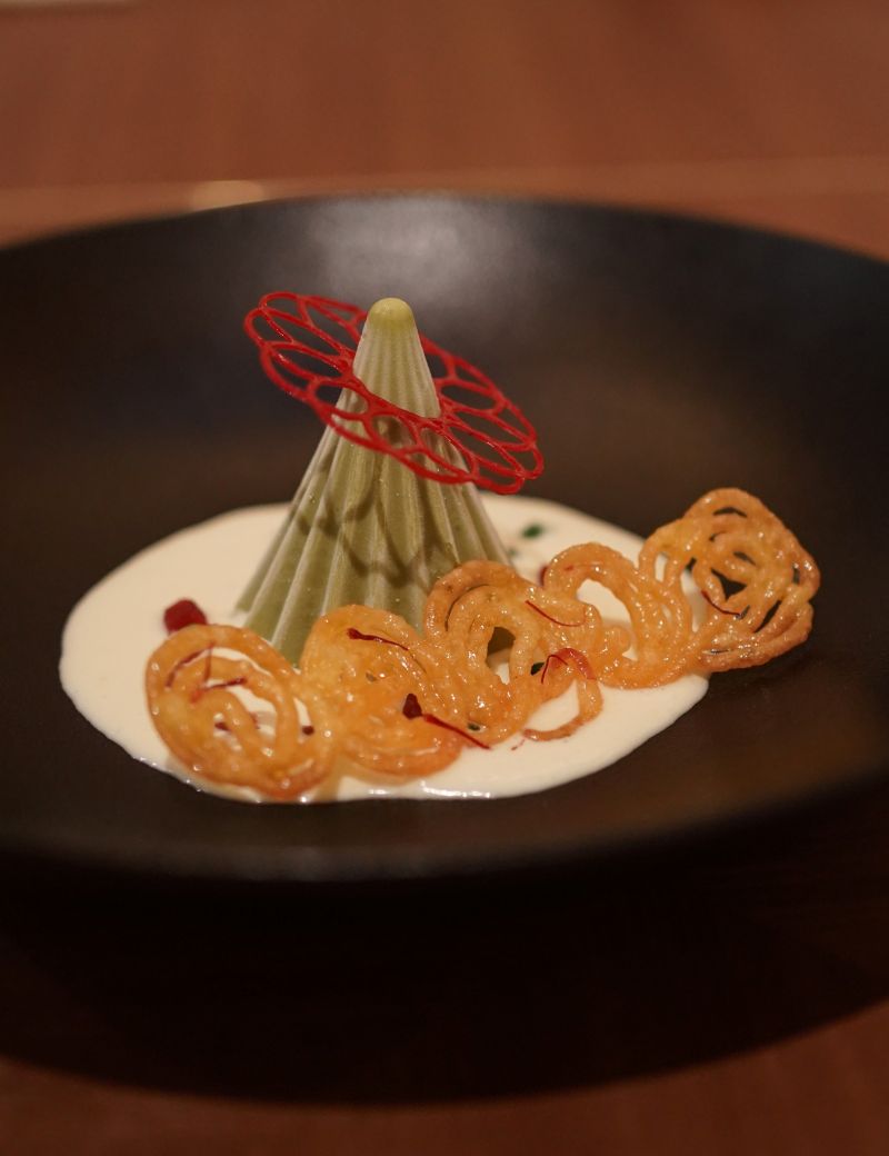 Exquisite plating at Dhilli restaurant