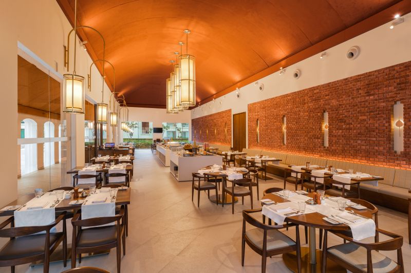 Peaceful central courtyard and lush lawns