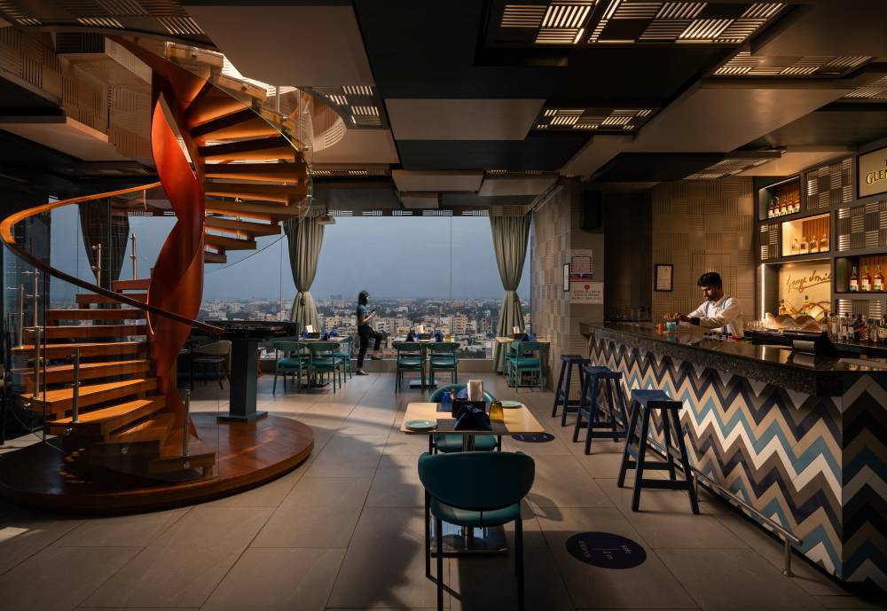 Sky Deck Rooftop Bar at Sunset