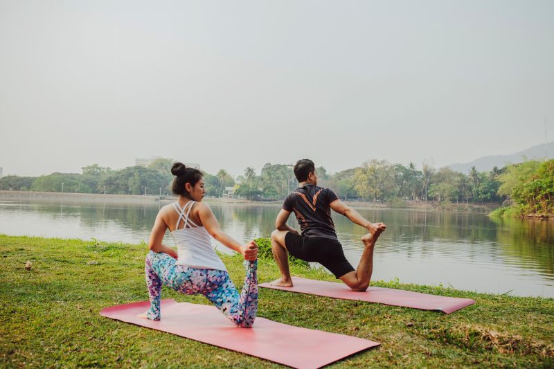 Yoga session in the Sahyadri mountains